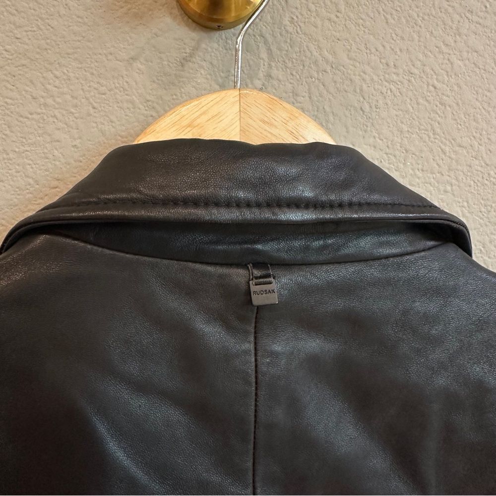 Rudsak | XS | black cropped leather jacket - Picture 14 of 14